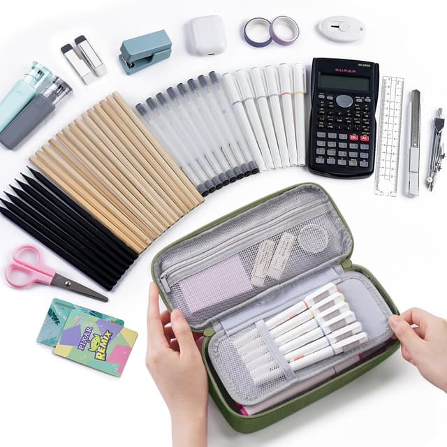 Detalle 2 de WEMATE large pencil case 9 x 4.3 x 2.4in