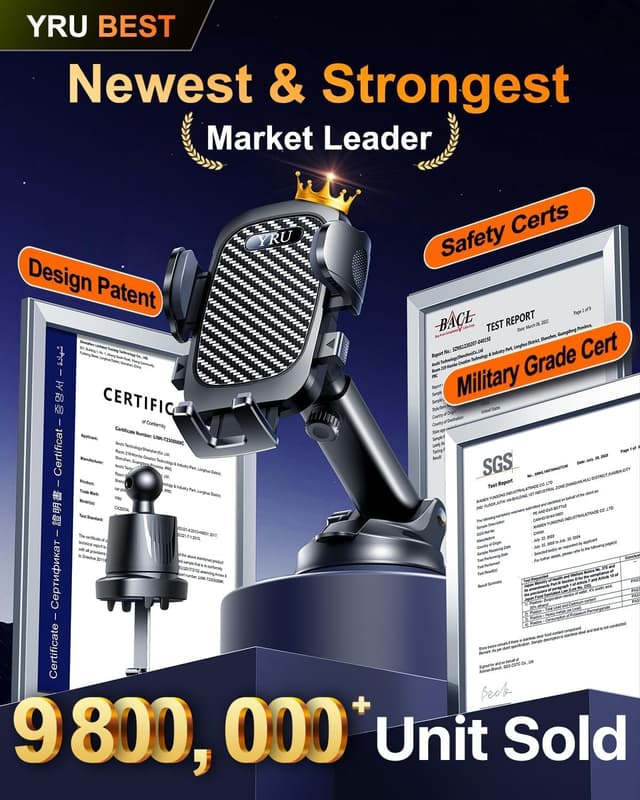 Detalle de YRU True Military-Grade 90+LBS Car Mount