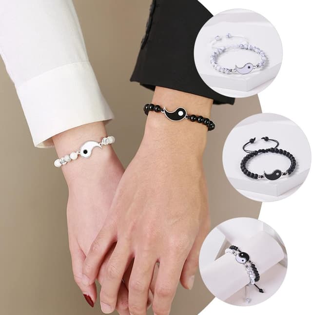 Detalle 2 de DEARMAMY Yin Yang Armbänder zu Paaren