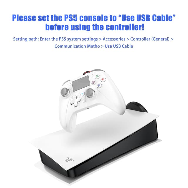 Detalle 2 de Dinosoo 10ft Wired Controller for PS5 (Turbo Macro Back Button + 3.5mm Headphone Jack)