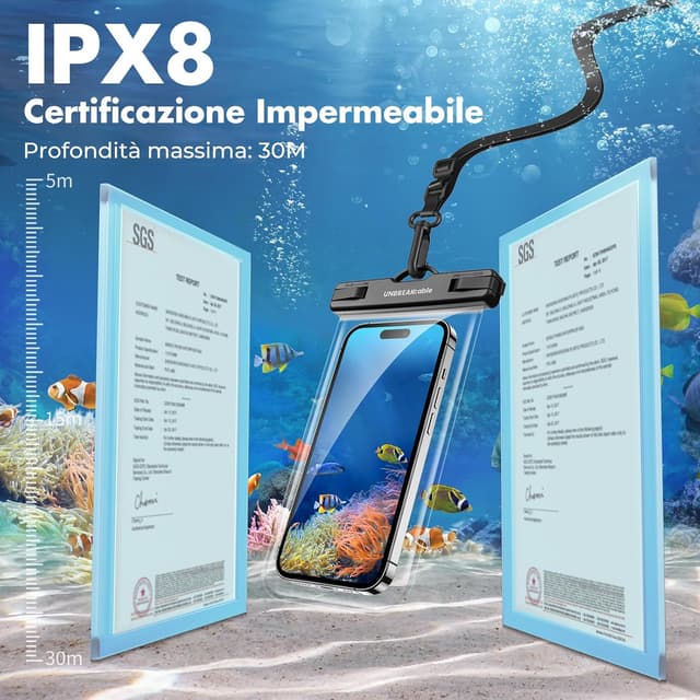 Detalle 2 de Custodia impermeabile IPX8 30 m per smartphone