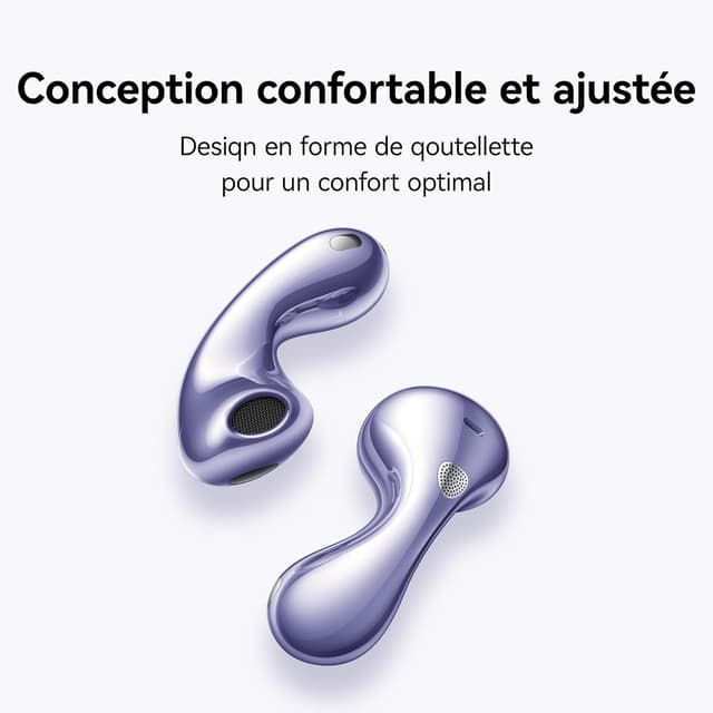 Detalle de HUAWEI FreeBuds 6 (violet) : écouteurs True Sound avec ANC open-fit et autonomie jusqu’à 36 heures