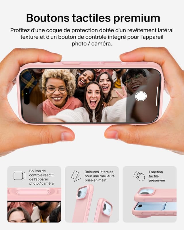 Thumbnail 3 de Belkin SheerForce Protect Rose pour iPhone 17 Pro Max
