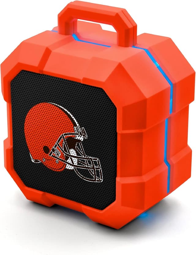 Detalle de SOAR NFL Shockbox LED Wireless Bluetooth Speaker (IPX4, Bluetooth 5.0, over 5 hours play time)