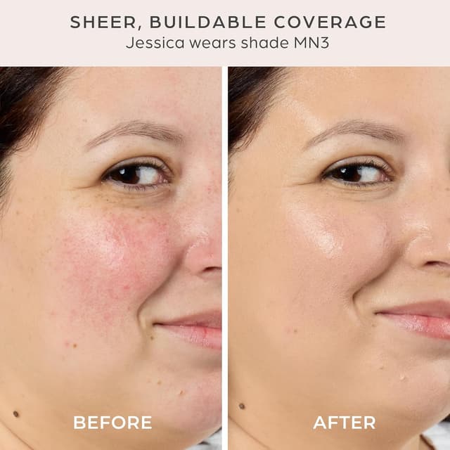 Detalle de PÜR Minerals Tinted Sunscreen for Face (4-in-1 Skin Tint) SPF 50 — mineral tinted facial moisturizer + primer