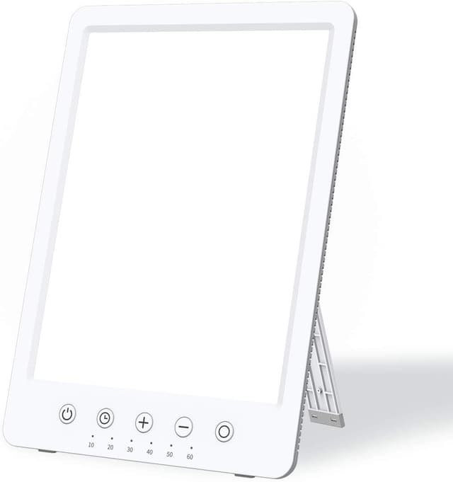 Detalle de Easysleep Sun Lamp 10000 Lux LED Energy Therapy (White) with 7 timer settings and adjustable brightness