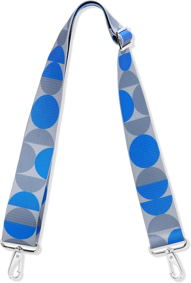 Detalle de Expatrié tracolla per borsa Jeanne cerchi blu con cintura intercambiabile regolabile