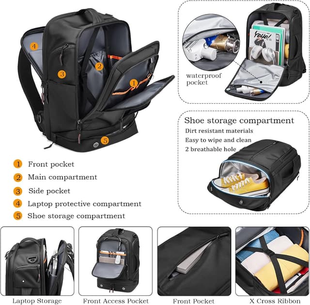 Detalle 2 de Sea choice sac à dos de voyage ordinateur 15,6" et iPad 12,9" (environ 33 L)