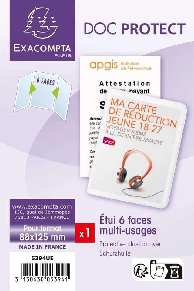 Thumbnail 2 de EXACOMPTA Sachet 10 Étuis 3 Volets PVC Lisse