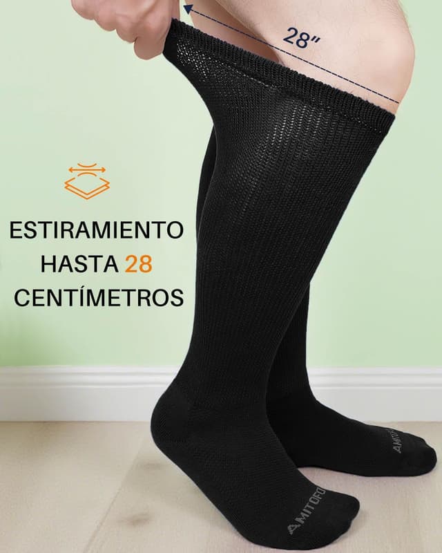 Detalle de ZFSOCK Calcetines Diabeticos Altos Sin Costuras