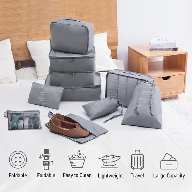 Thumbnail 6 de Packing Cubes 10-piece travel organiser for suitcases