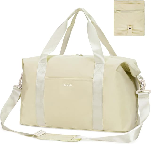 Detalle de Ceneda Easyjet Cabin Bag 45x36x20 Foldable 30L Travel Duffel (Beige) with Detachable Shoulder Strap