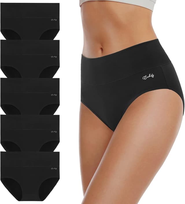 Thumbnail 6 de coskefy Women's High Waisted Cotton Underwear 5 Pack