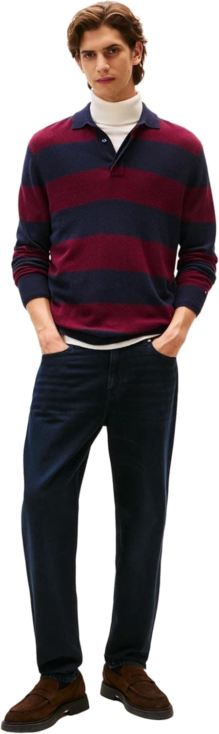 Detalle 2 de Tommy Hilfiger men’s Tapered Harlem jeans (MW0MW40357) – stretch 5-pocket denim