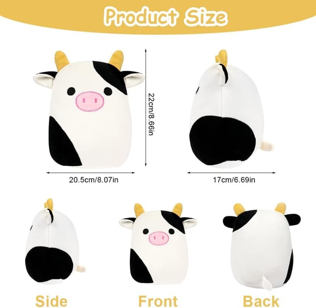 Detalle 2 de Vicloon Cuscino Peluche Mucca 22 cm