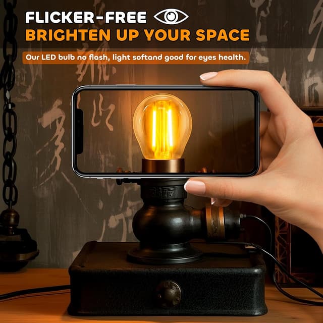 Thumbnail 5 de 2 Stück Edison LED Glühbirnen G45 E27