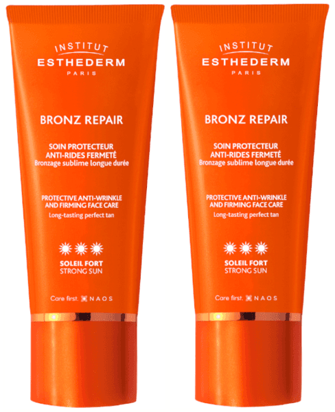 Detalle 2 de Institut Esthederm Bronz Repair Crema Solar Facial Antienvejecimiento ☀