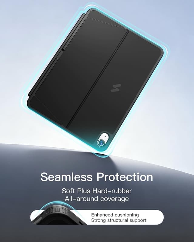 Detalle 2 de Inateck AceTouch Case with Keyboard for iPad A16 11th Gen (2025) / iPad 10th Gen (2022) QWERTY