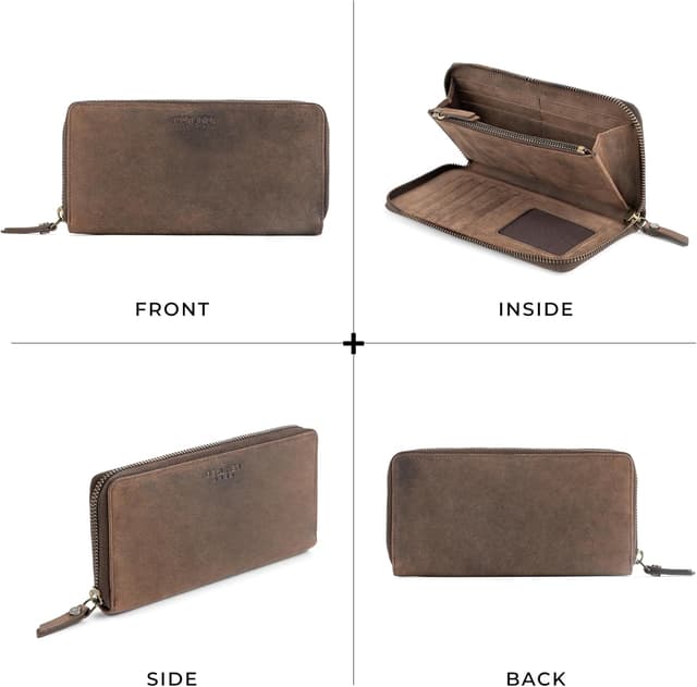 Thumbnail 6 de Berliner Bags Vintage Geldbörse Margo – große Portemonnaie aus Leder mit TÜV-geprüftem RFID-Schutz (braun)