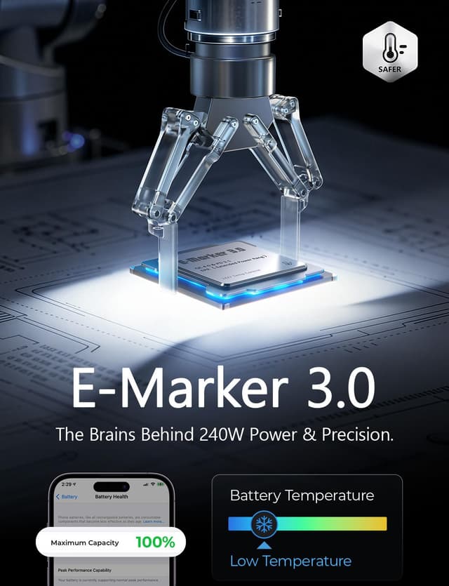 Thumbnail 4 de LISEN 240W USB‑C to USB‑C cable 2m pack