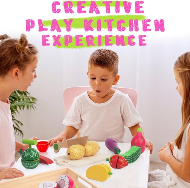 Thumbnail 3 de Fruits et Legumes Jouets en Bois 10 pièces