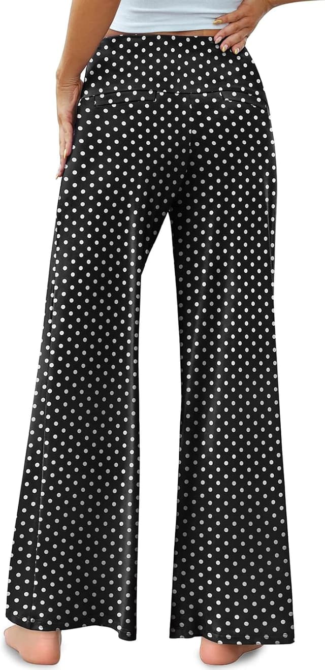 Detalle de Arolina Women’s Stretchy Wide Leg Palazzo Lounge Pants (High-Waist, Soft & Comfy)