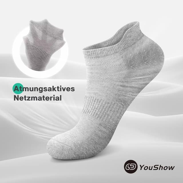 Detalle de YouShow calzini corti sportivi 10 paia traspiranti