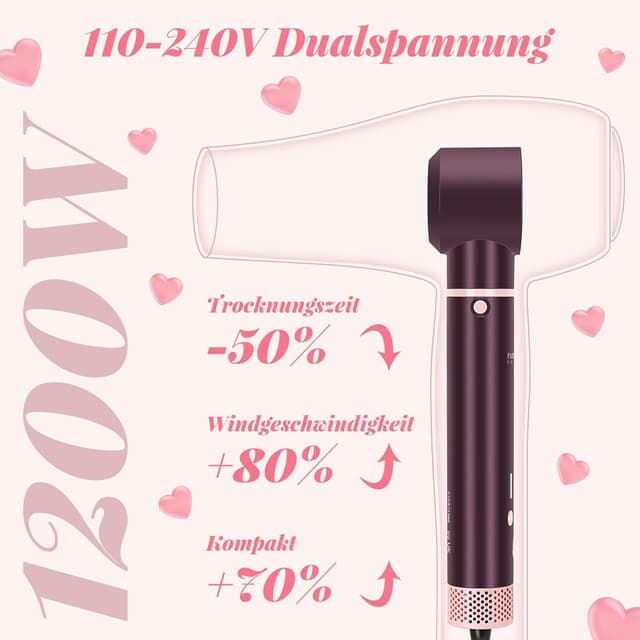 Thumbnail 6 de PARWIN PRO BEAUTY MaxAIR 2.0 7-in-1 AirStyler Set (Jasper Plum) – automatischer Doppelspann-Roller, heiße Bürsten & mehr