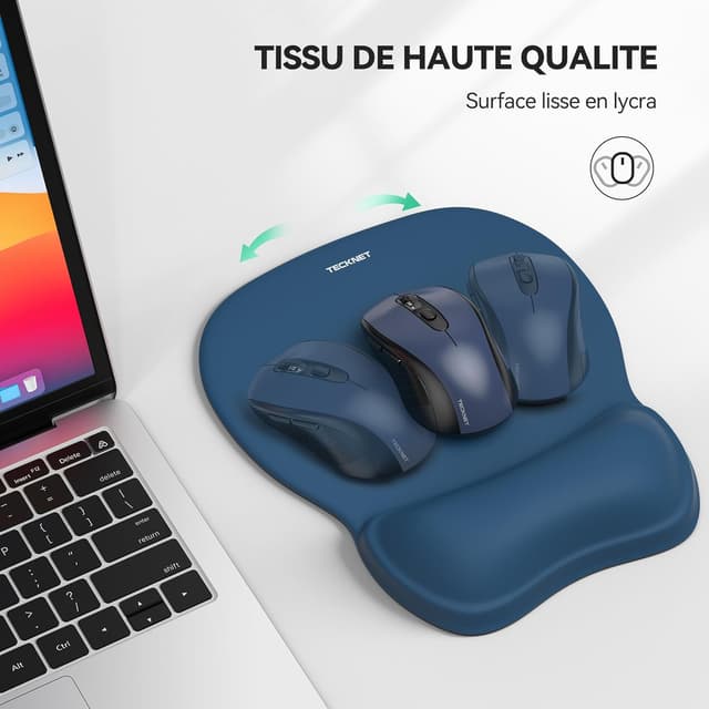Thumbnail 4 de TECKNET Tapis souris ergonomique Gel Bleu