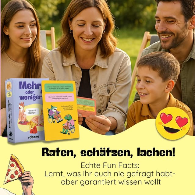 Detalle 2 de Mehr oder Weniger Schätzspiel – 150 Fragen 🎲