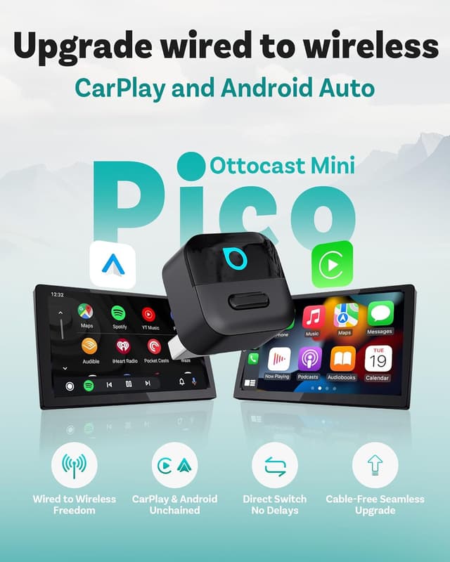 Detalle 2 de OTTOCAST Mini Pico 2026 CarPlay Adapter