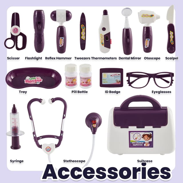 Thumbnail 4 de BUYGER Arztkoffer Kinder 22x19x9 cm 🩺