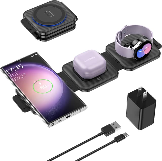 Detalle de Travel Charger 3-in-1 Wireless Stand