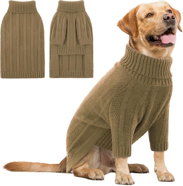 Detalle de Queenmore XL Dog Sweater XL warm turtleneck for retriever