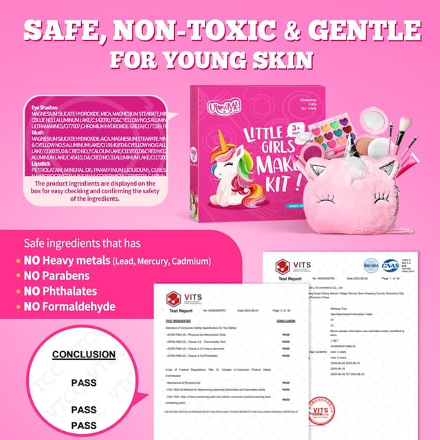 Thumbnail 3 de ULOVEME Kids Real Makeup Kit 3+