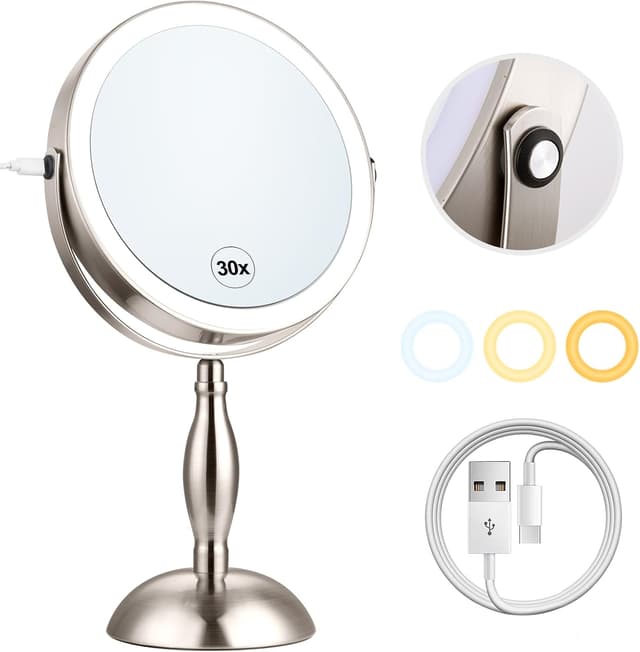 Imagen de 30X Makeup Mirror with Light 5000mAh en OfertitasTOP