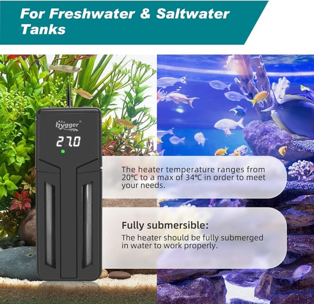 Thumbnail 2 de Hygger 1200W Submersible Aquarium Heater