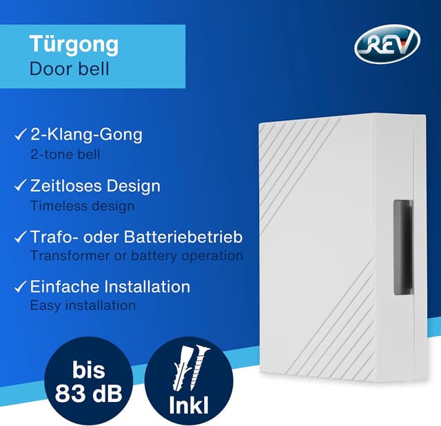 Detalle 2 de Sonnette mécanique REV Ritter 514860555 avec 2 mélodies 🎶