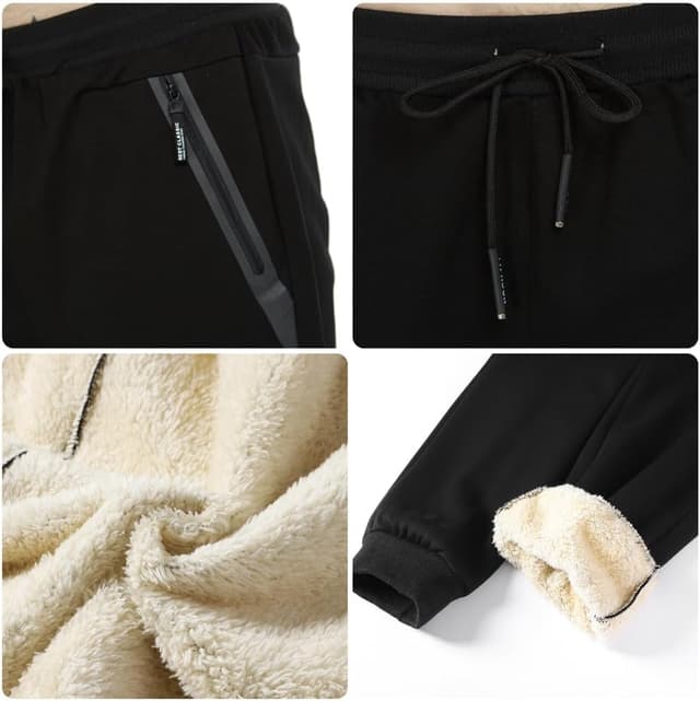 Detalle 2 de Tansozer fleece sherpa joggers with zip pocket