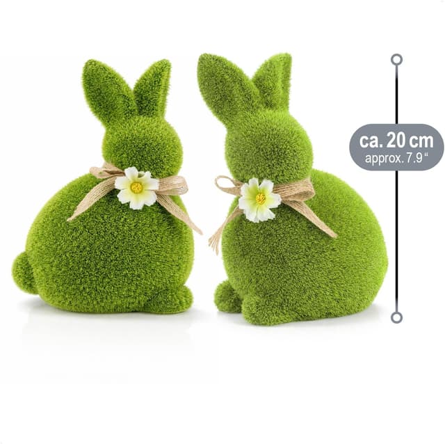 Thumbnail 3 de com-four® Lapin-20 cm duo décoratif 🐇