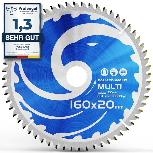 Detalle 2 de FALKENWALD Sägeblatt Holz 115 mm (Kreissägeblatt 115 x 22,23 mm) für Holz
