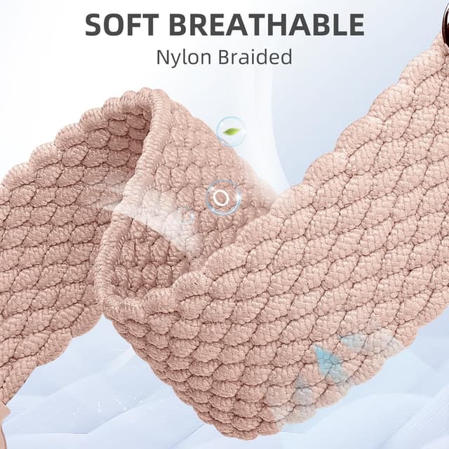 Detalle de Mastten Braided Solo Loop Apple Watch Strap 4-Pack