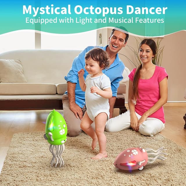 Detalle de Giocattolo interattivo polpo danzante con LED, musica e sensori a infrarossi