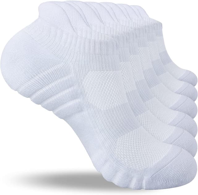 Detalle de Benirap Men’s Tranier Socks Cushioned Running Socks (6 Pairs) – Breathable, Anti-blister Cotton Trainer Socks