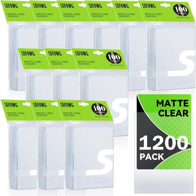 Detalle de 1200-Count Matte Clear Card Sleeves (66 x 91mm) for MTG, TCG, and Trading Cards