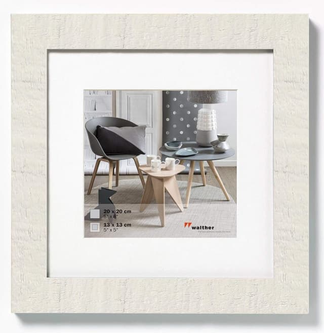 Detalle de Walther Design cadre photo en bois blanc polaire 20 x 20 cm HO220V