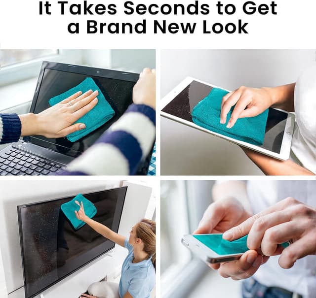 Detalle de EVEO Screen Cleaner Spray (Streak-Free) TV Screen Cleaner Kit with Plush Microfiber Cloth