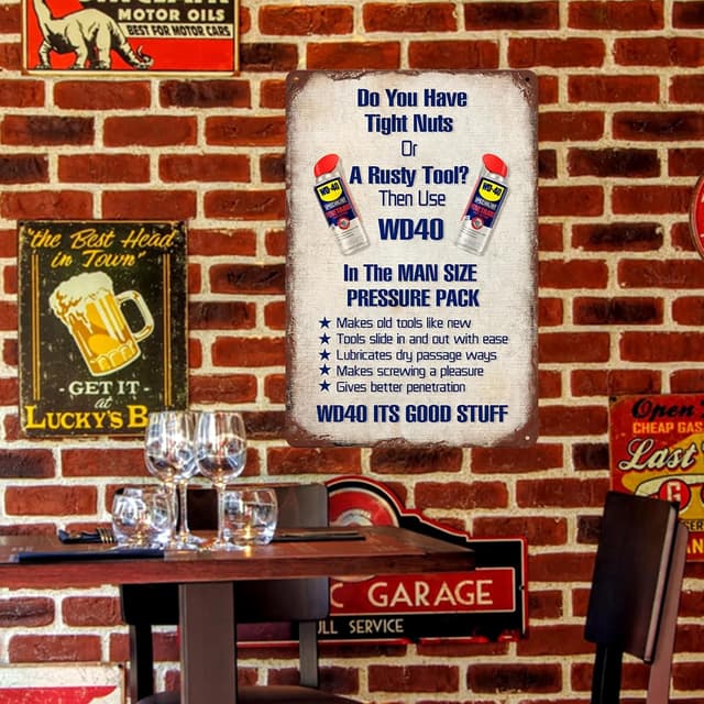Thumbnail 6 de Dreawouy Funny Metal Bar Signs (20cm x 30cm) for Home Pub, Tiki Bar, Man Cave & Garage