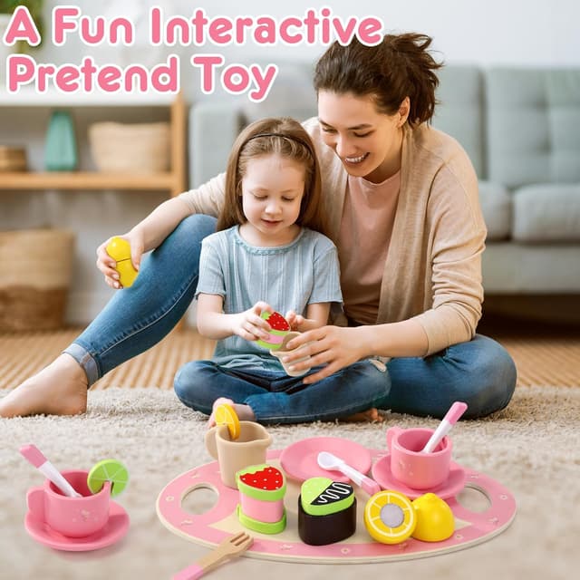 Thumbnail 6 de Seagoal Wooden Tea Set for Toddlers 🍽