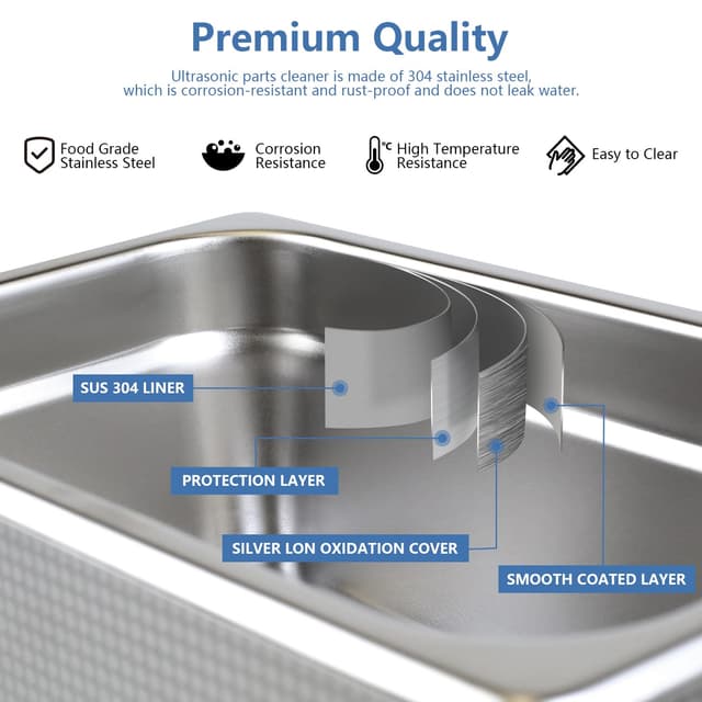 Detalle 1 de Ultraschallreiniger 6 l KECOOLKE 42 kHz